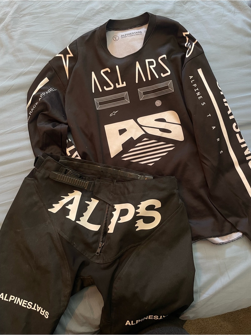 Alpinestars Youth Black Motocross Gear Set Jersey and Pants